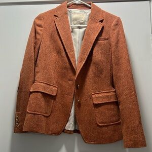 Banana Republic Suit Jacket Blazer - Women | Color: Orange | Size: 4P